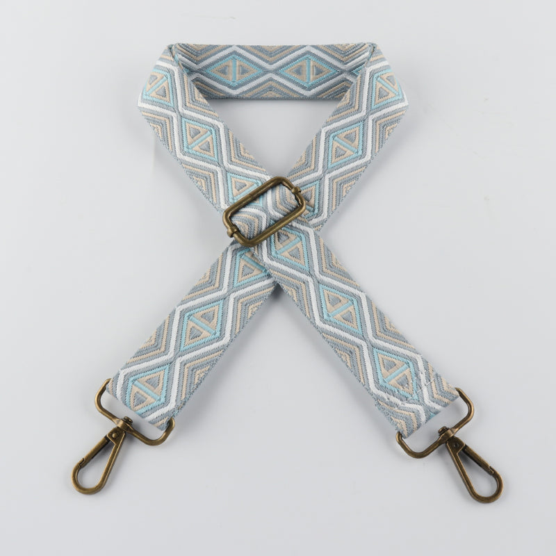 Triangle Rhombus Multi Lines Bronze Buckle Shoulder Straps