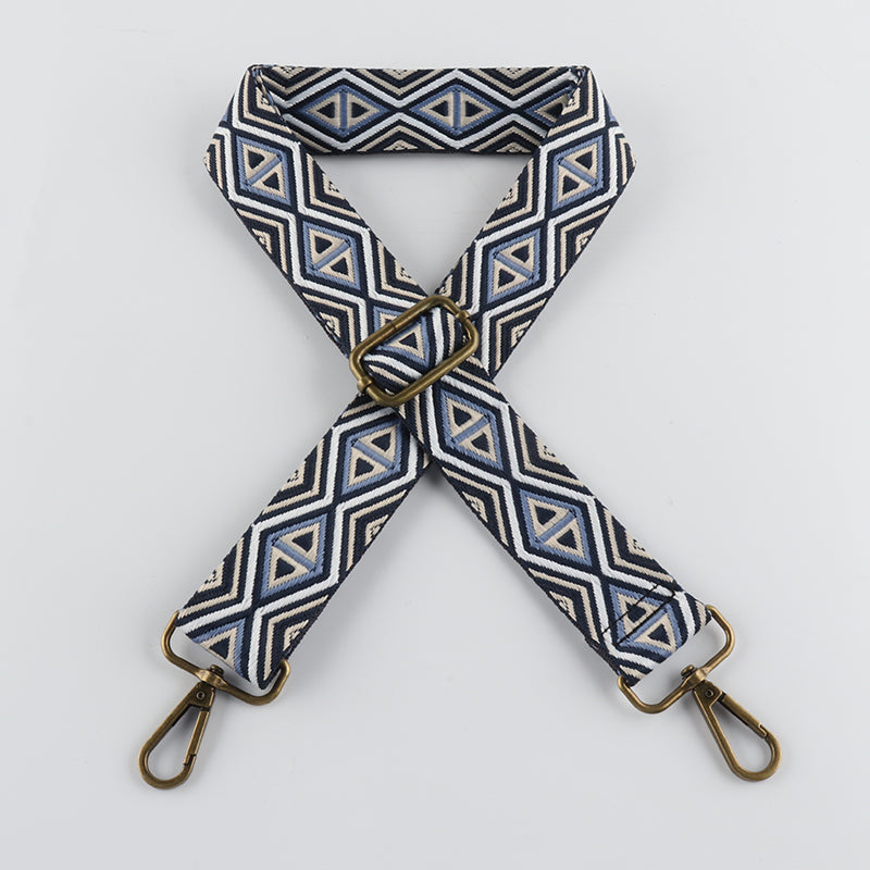 Triangle Rhombus Multi Lines Bronze Buckle Shoulder Straps