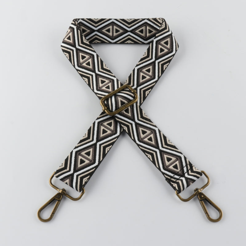 Triangle Rhombus Multi Lines Bronze Buckle Shoulder Straps