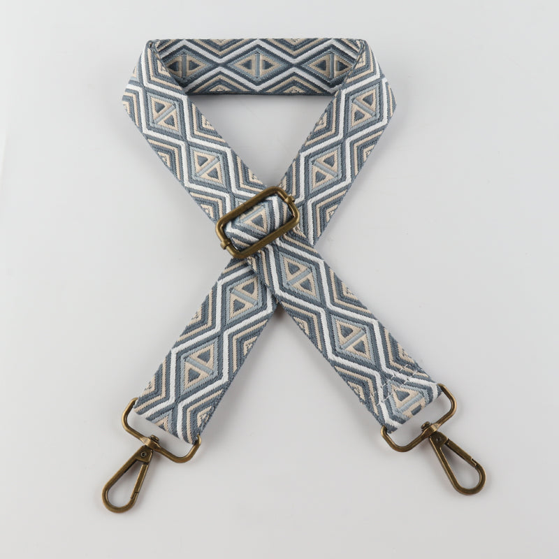 Triangle Rhombus Multi Lines Bronze Buckle Shoulder Straps