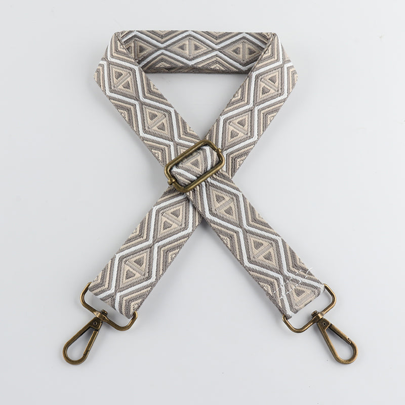 Triangle Rhombus Multi Lines Bronze Buckle Shoulder Straps