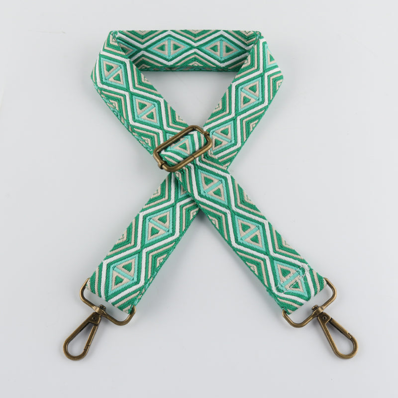 Triangle Rhombus Multi Lines Bronze Buckle Shoulder Straps