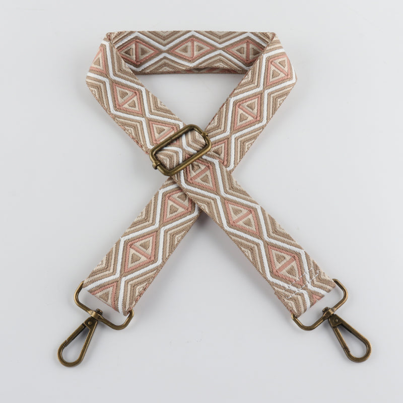 Triangle Rhombus Multi Lines Bronze Buckle Shoulder Straps