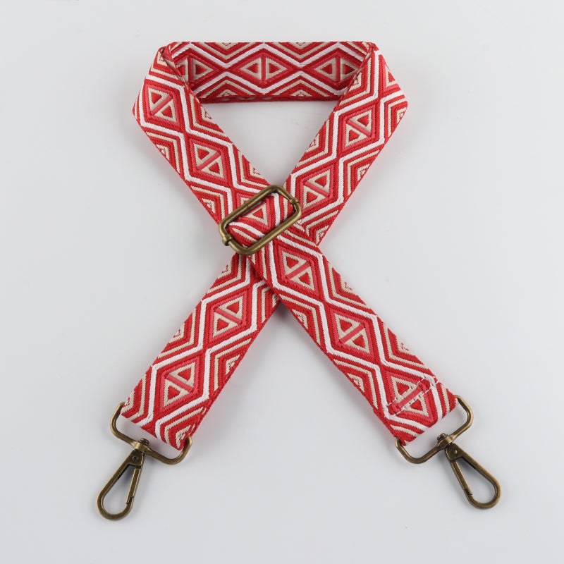 Triangle Rhombus Multi Lines Bronze Buckle Shoulder Straps