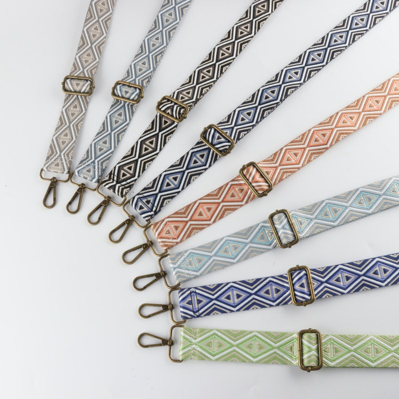 Triangle Rhombus Multi Lines Bronze Buckle Shoulder Straps