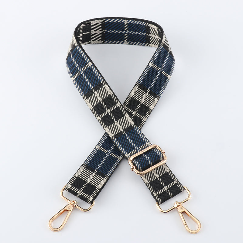 Multicolor Plaid Style Bag Shoulder Strap