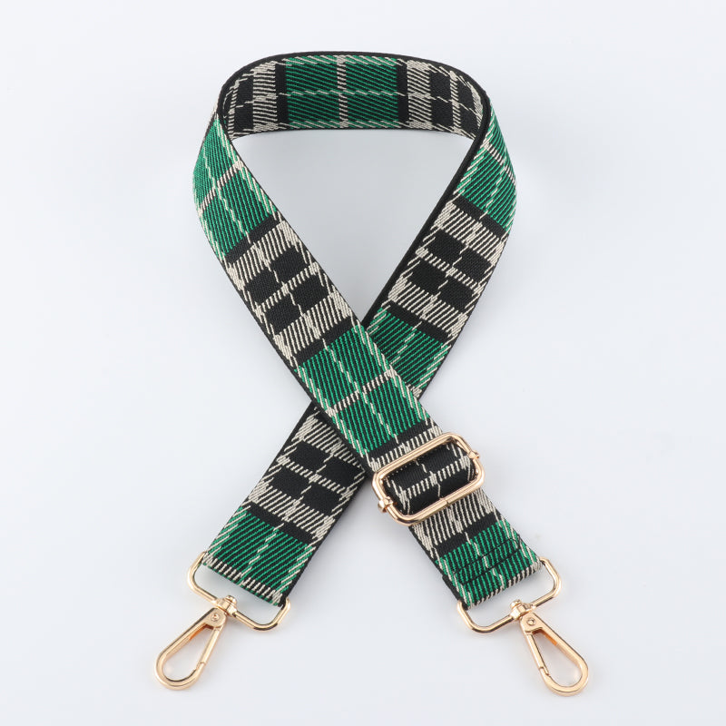 Multicolor Plaid Style Bag Shoulder Strap