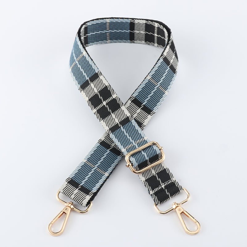 Multicolor Plaid Style Bag Shoulder Strap