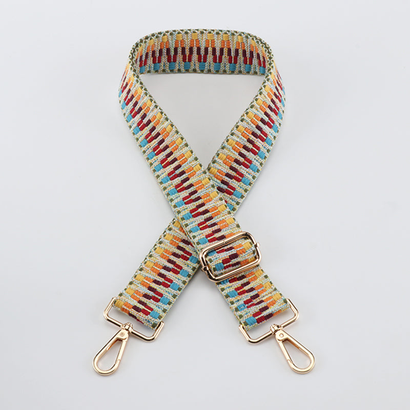 Colorful V-shaped Pattern Bag Shoulder Strap