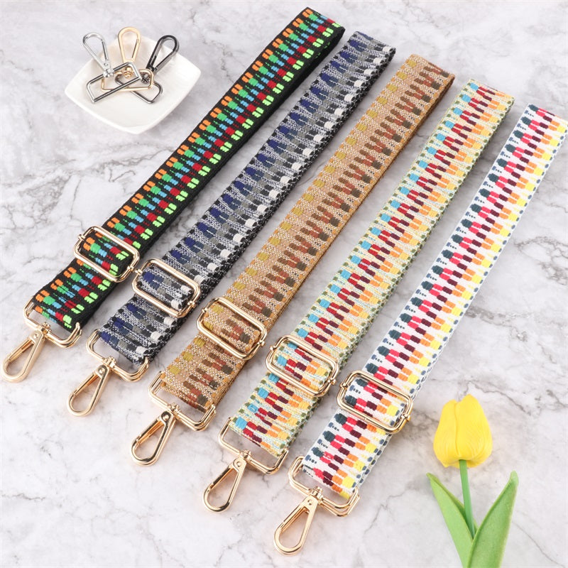 Colorful V-shaped Pattern Bag Shoulder Strap