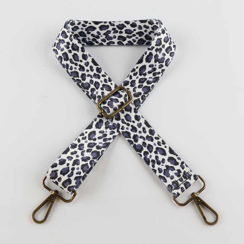 Colorful Leopard Print Bronze Buckle Shoulder Straps