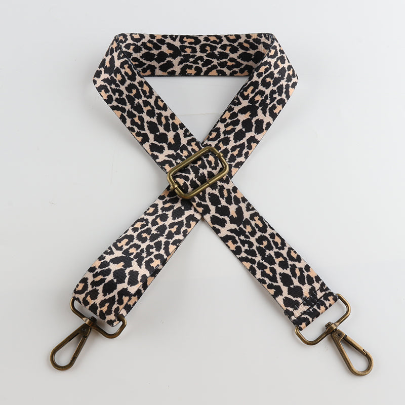 Colorful Leopard Print Bronze Buckle Shoulder Straps