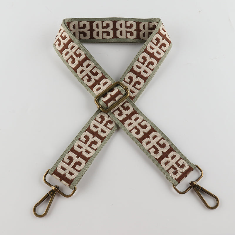 Colorful Graphics Bronze Buckle Shoulder Straps