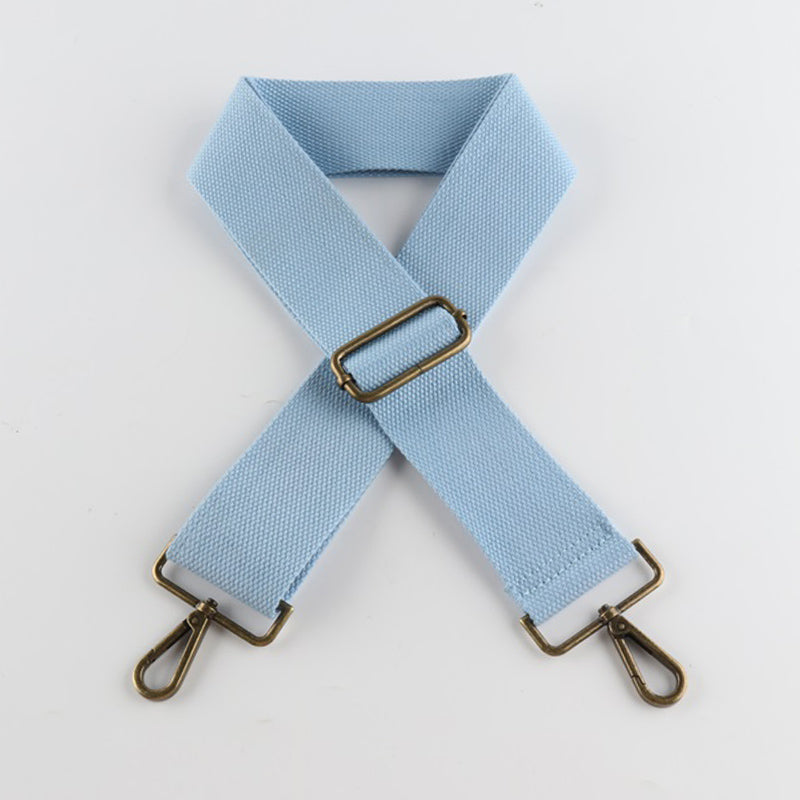 Solid Color Cotton Bronze Buckle Wide Shoulder Straps