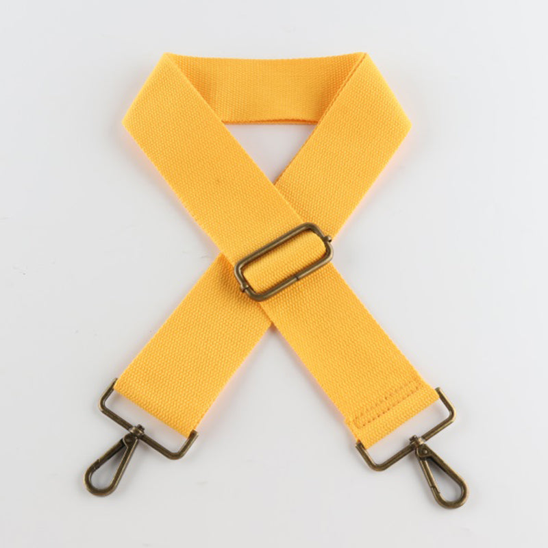 Solid Color Cotton Bronze Buckle Wide Shoulder Straps