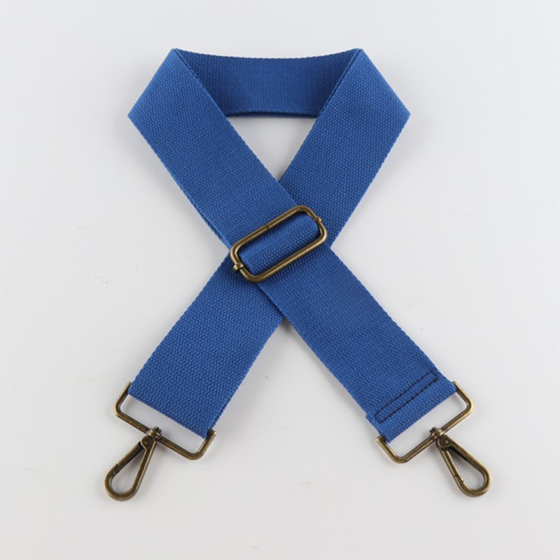 Solid Color Cotton Bronze Buckle Wide Shoulder Straps