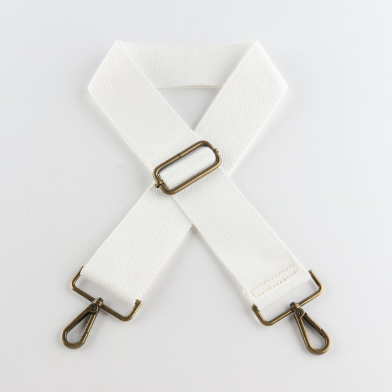 Solid Color Cotton Bronze Buckle Wide Shoulder Straps