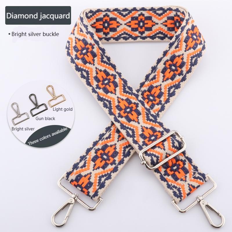 Colored Embroidered Bag Strap