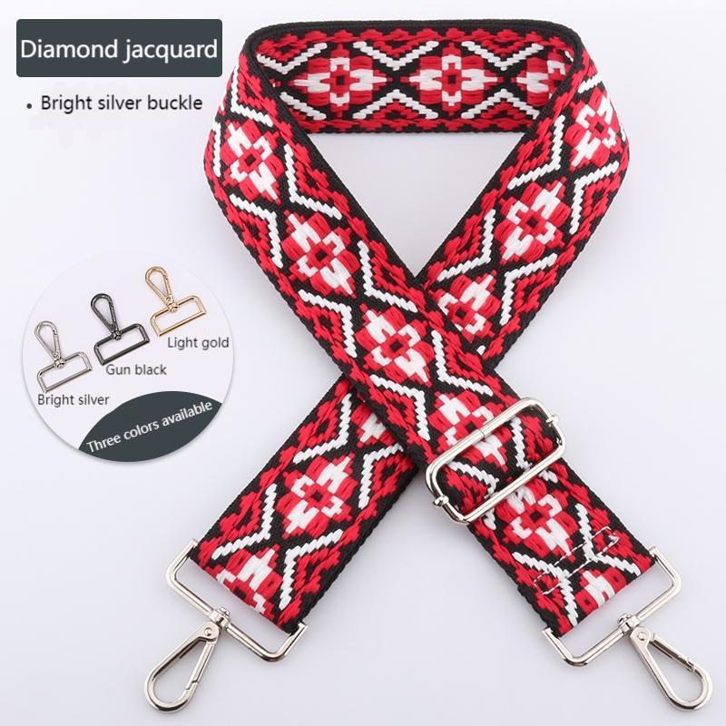 Colored Embroidered Bag Strap