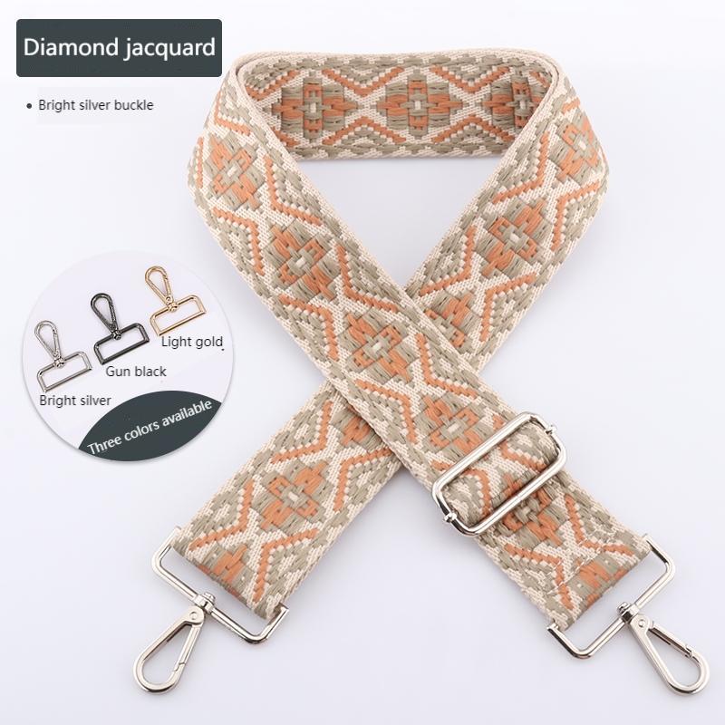 Colored Embroidered Bag Strap