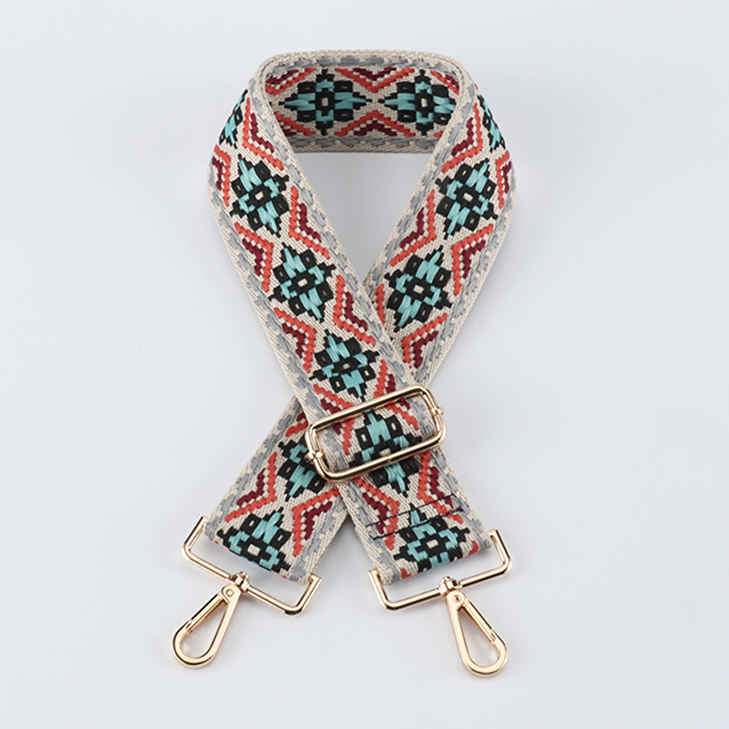 Colored Embroidered Bag Strap