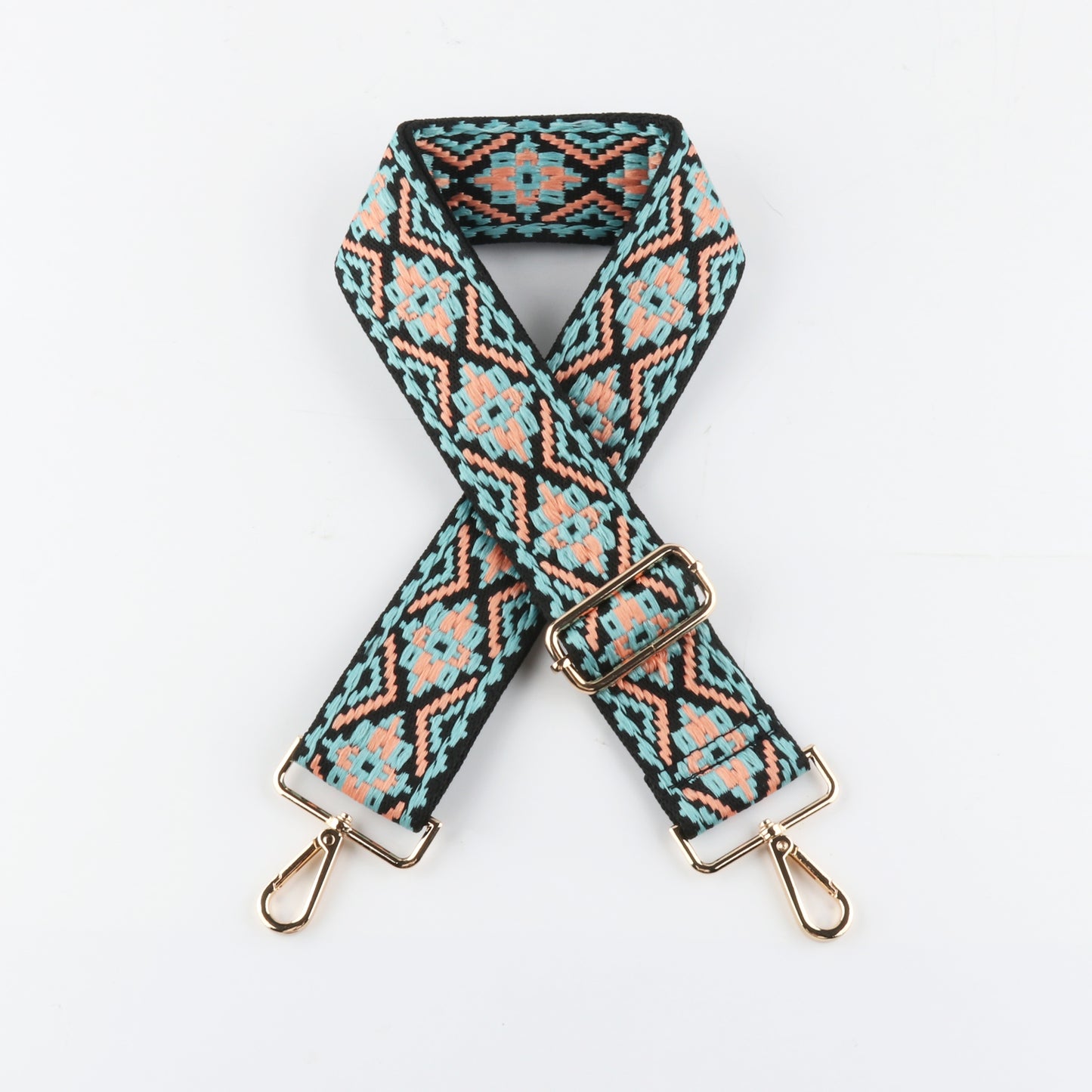 Colored Embroidered Bag Strap