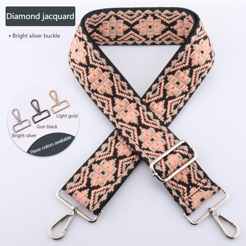 Colored Embroidered Bag Strap