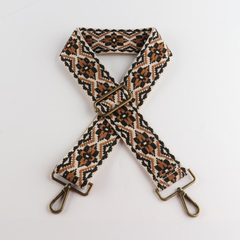 Two-color Diamond Bronze Buckle Wide Shoulder Straps