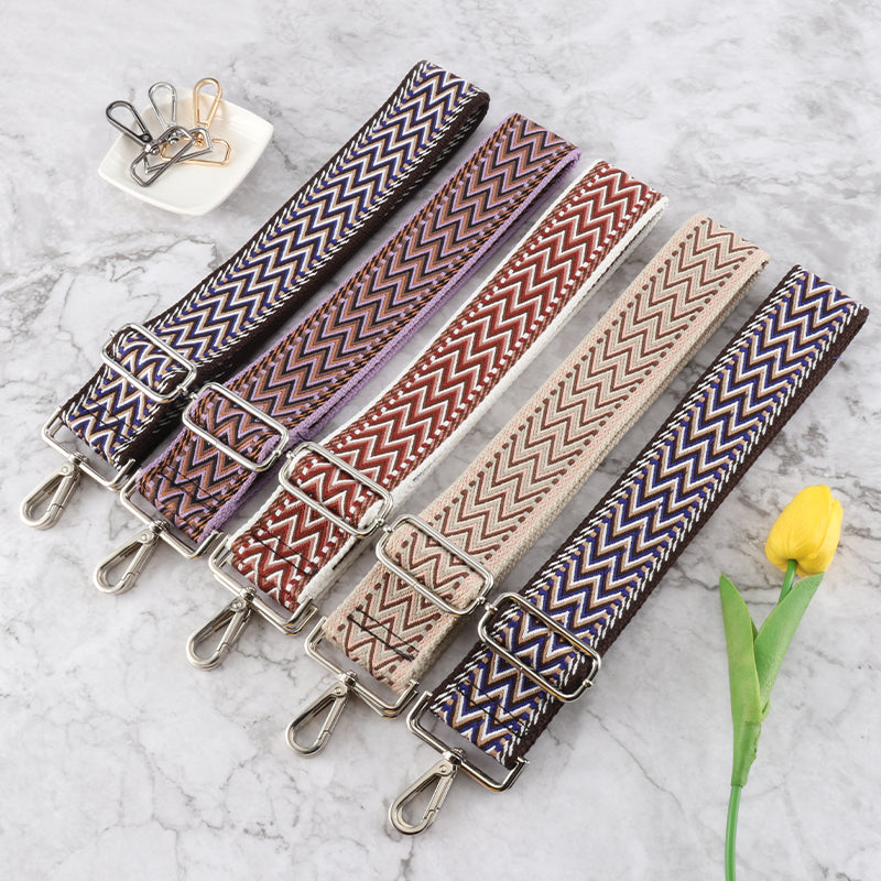 W Letter Texture Wide Bag Shoulder Strap