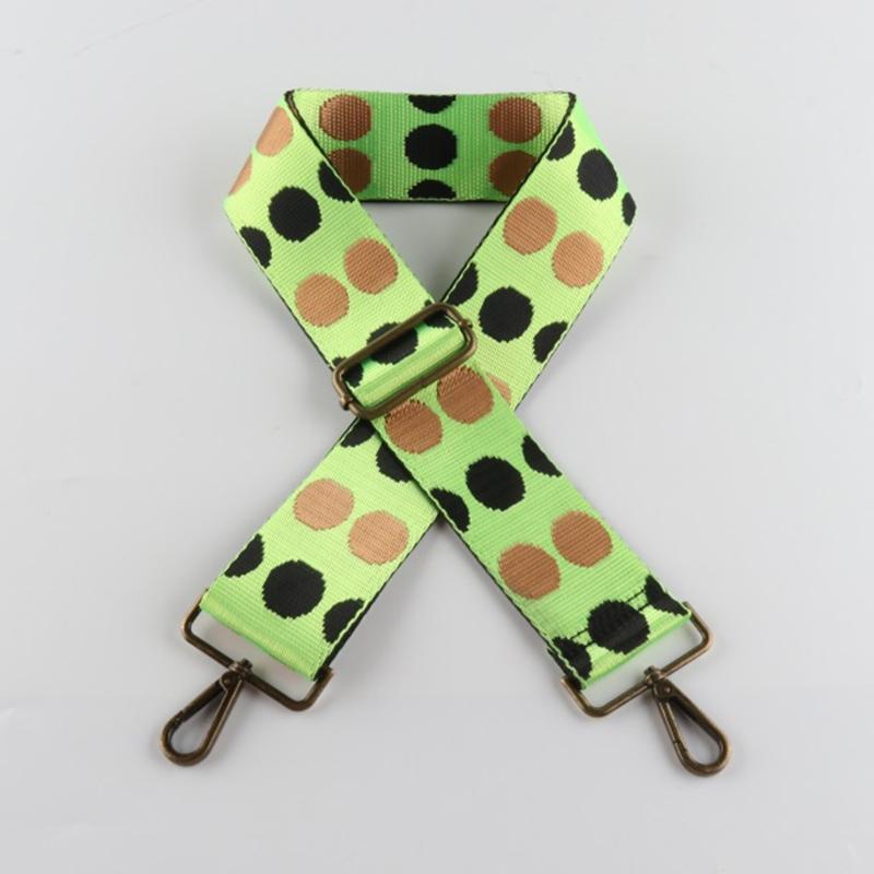 Polka Dot Black Pattern Wide Bag Strap