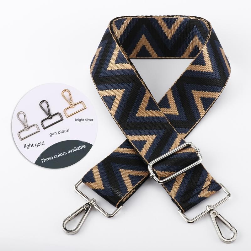 Polka Dot Black Pattern Wide Bag Strap