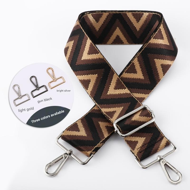 Polka Dot Black Pattern Wide Bag Strap