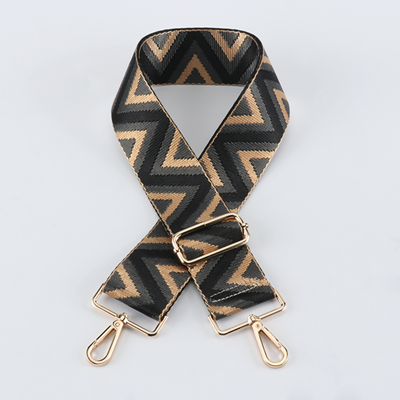 Polka Dot Black Pattern Wide Bag Strap