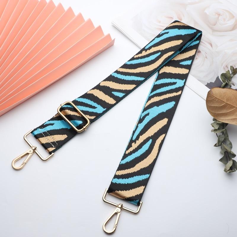 Multicolor Zebra Print Wide Bag Strap