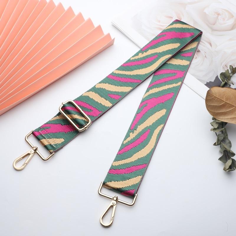 Multicolor Zebra Print Wide Bag Strap