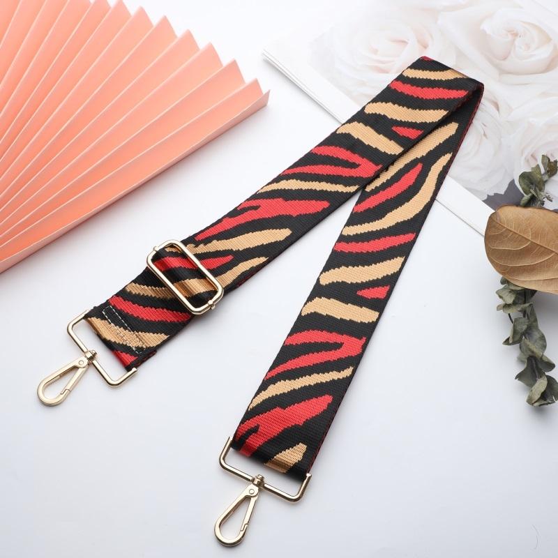 Multicolor Zebra Print Wide Bag Strap