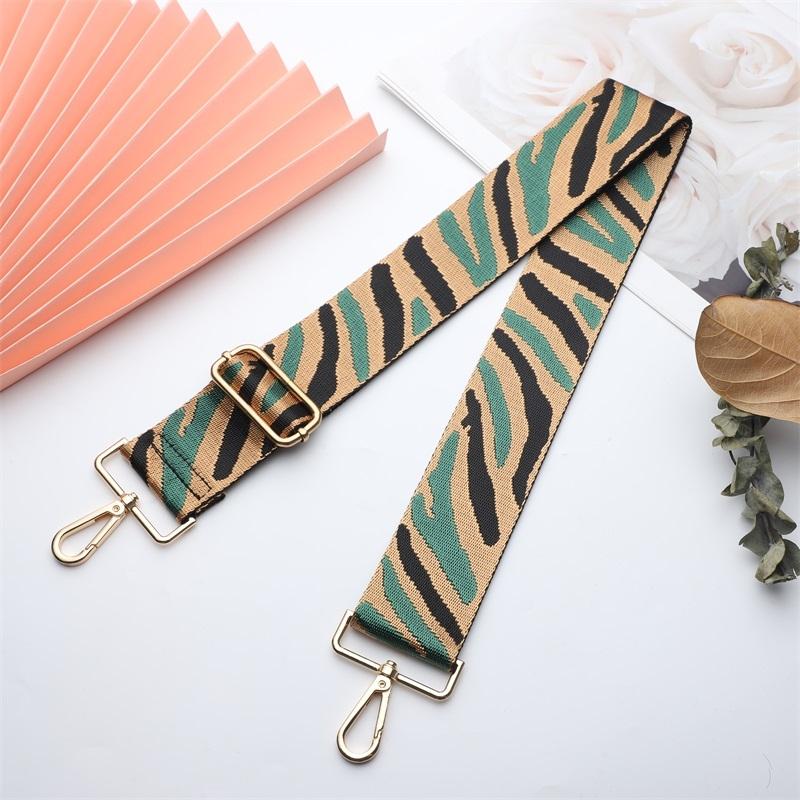 Multicolor Zebra Print Wide Bag Strap