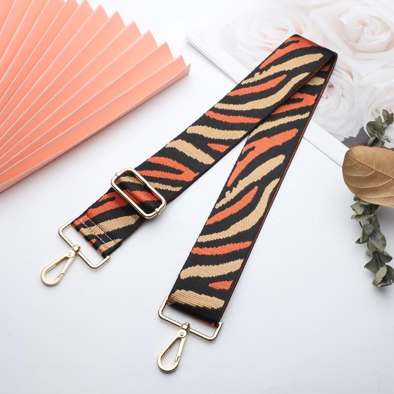 Multicolor Zebra Print Wide Bag Strap