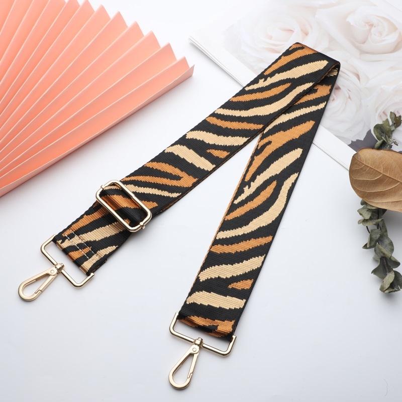 Multicolor Zebra Print Wide Bag Strap