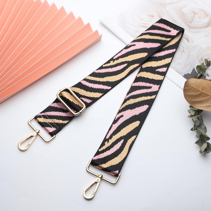 Multicolor Zebra Print Wide Bag Strap