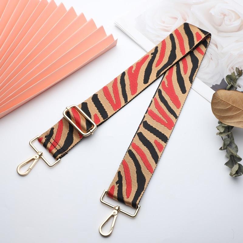 Multicolor Zebra Print Wide Bag Strap