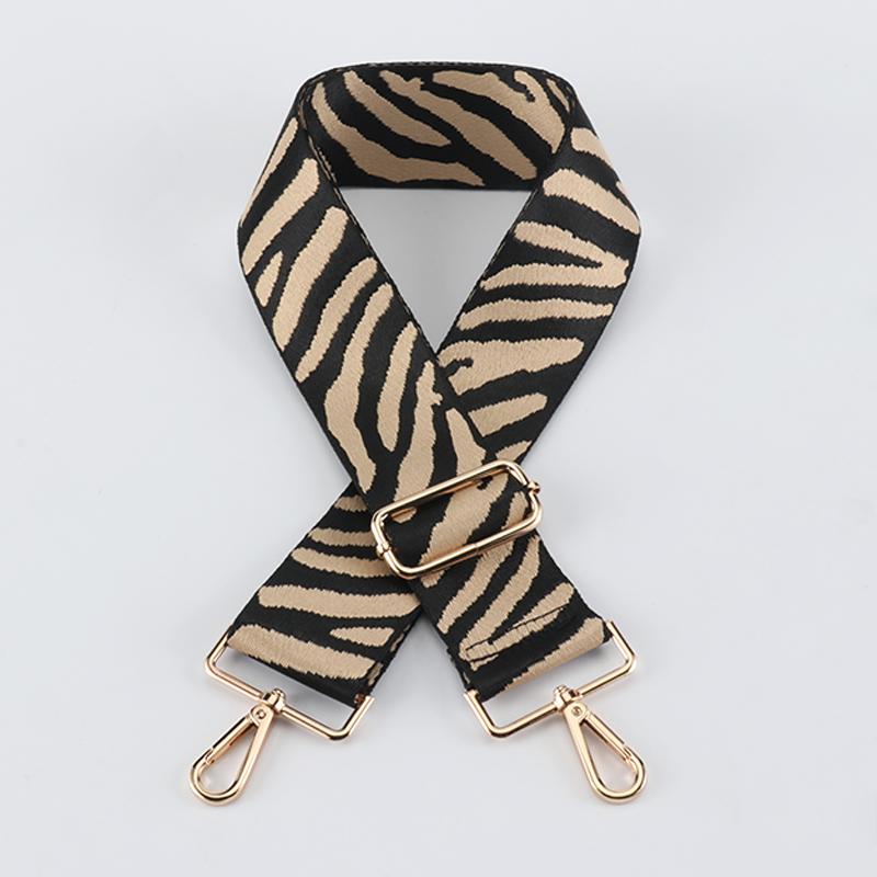 Multicolor Zebra Print Wide Bag Strap