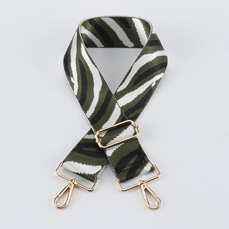 Multicolor Zebra Print Wide Bag Strap