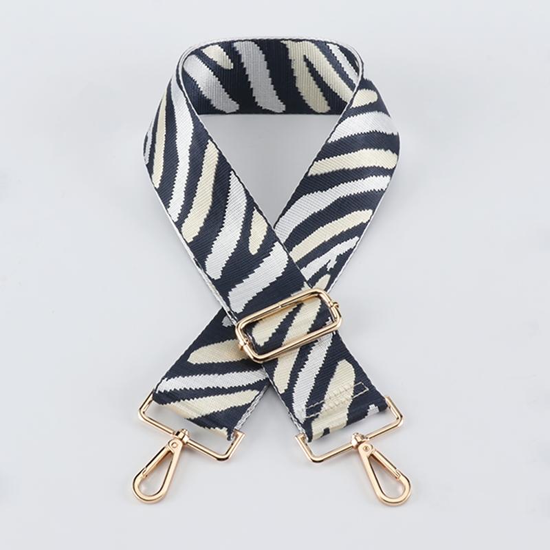 Multicolor Zebra Print Wide Bag Strap