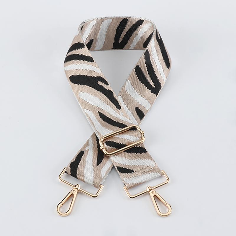 Multicolor Zebra Print Wide Bag Strap