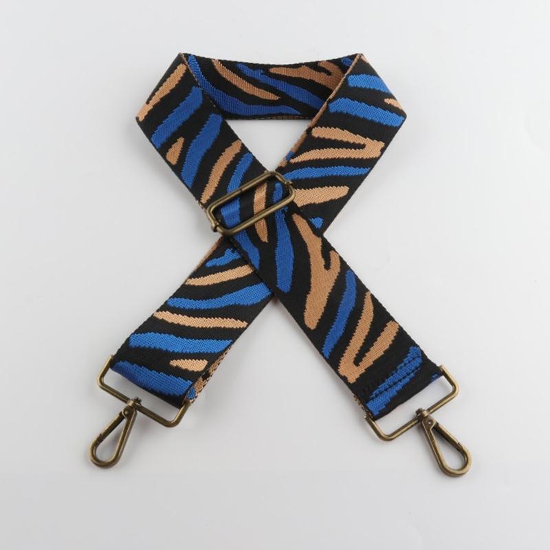 Multicolor Zebra Print Wide Bag Strap