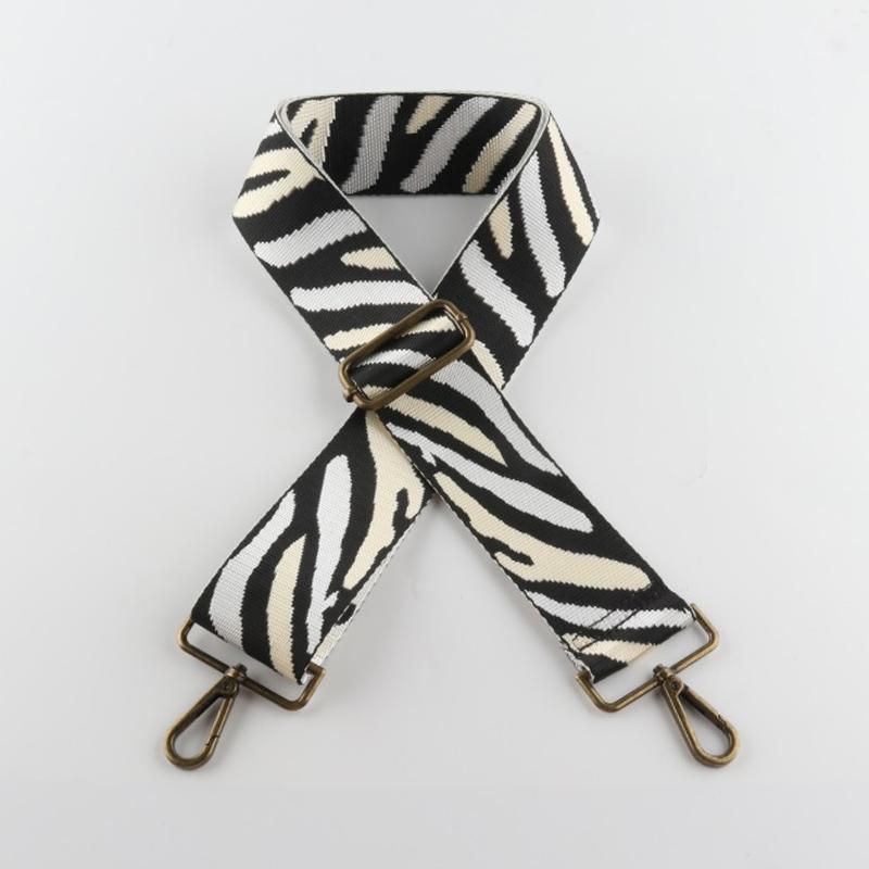 Multicolor Zebra Print Wide Bag Strap