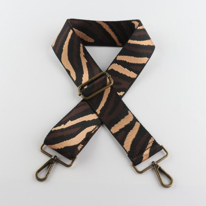 Multicolor Zebra Print Wide Bag Strap