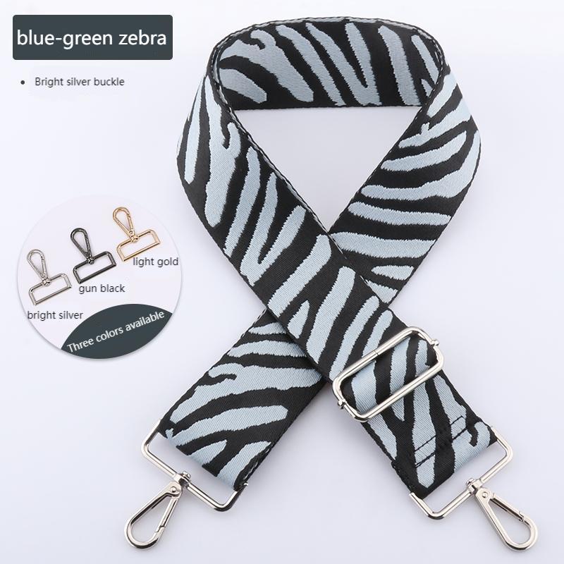 Multicolor Zebra Print Wide Bag Strap