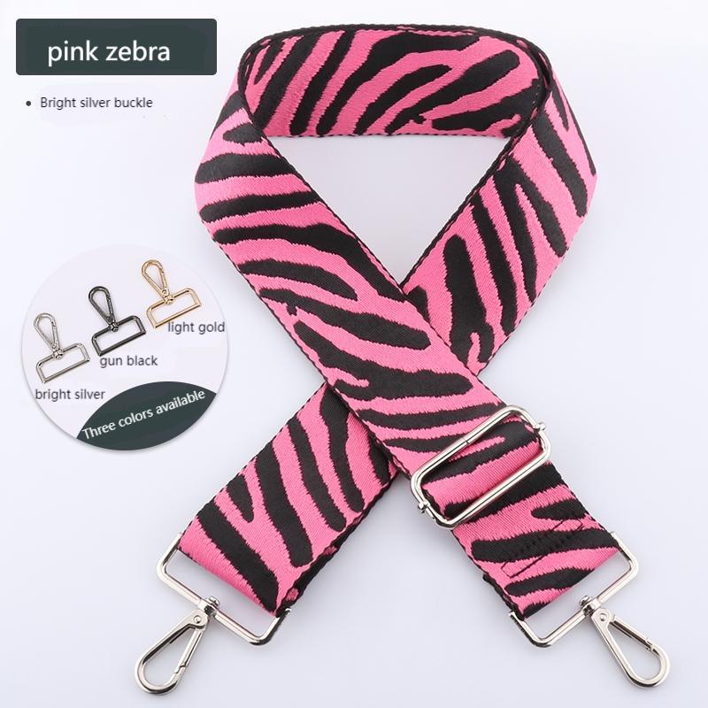Multicolor Zebra Print Wide Bag Strap